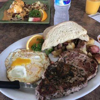 Country Steak and Eggs Breakfast