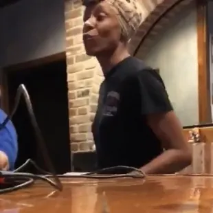 two women sitting at a table