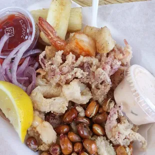 Jalea ... calamari, fish, shrimp, yuca, and their version of corn nuts .... delish!