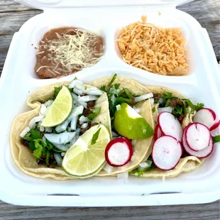 Asada taco combo