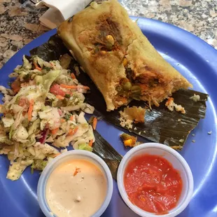 Colombian chicken tamale