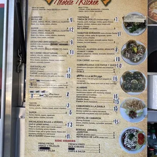 the menu