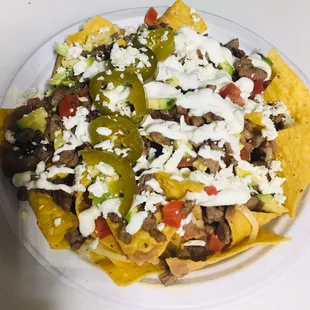 Carne asada (steak) nachos