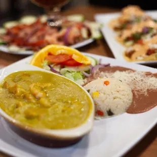 a variety of mexican food