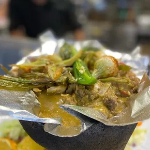 a close up of a plate of food