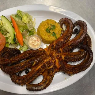 Pulpo zarandeado