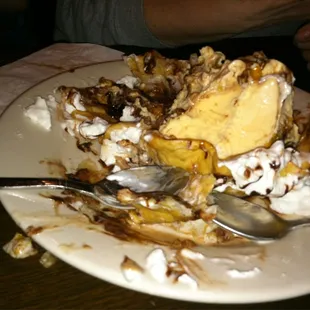 Half eaten fried ice cream. Just great.