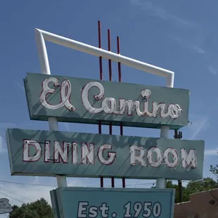 sign for el camino dining room
