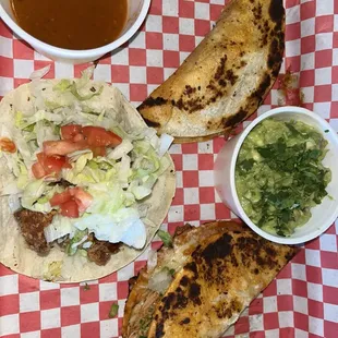 Crispy Chicken Taco , Wet Chicken Taco , Guac