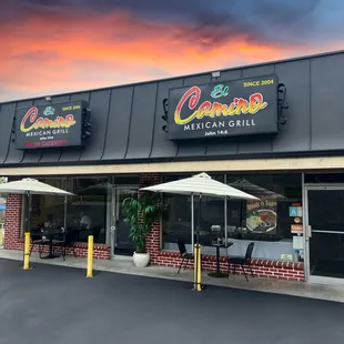 the front of the restaurant