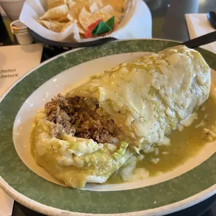 Ooooo!! Carnitas Burrito insides - juicy and delicious