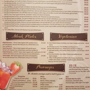 Huge menu with lots of variety for everyone