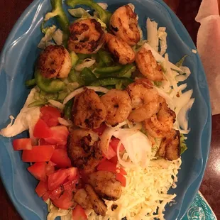 Shrimp salad is awesome!!! Shrimp is grilled to perfection!