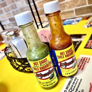 The hot sauce on offer