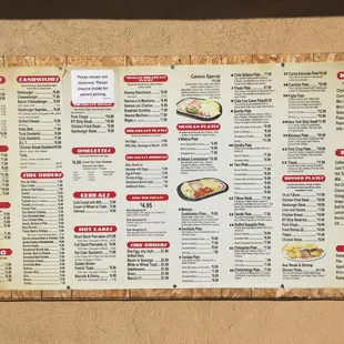 Menu, in 2022 revised prices almost exactly 50% higher with tax included