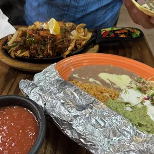 Fajitas and sides