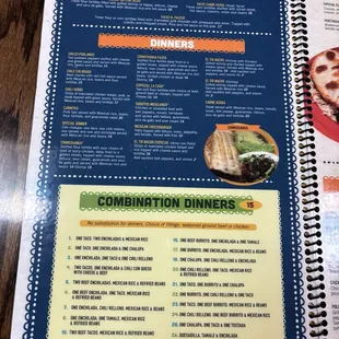 a menu for a restaurant