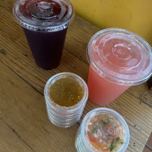 Jaimaca/Sandia with salsas