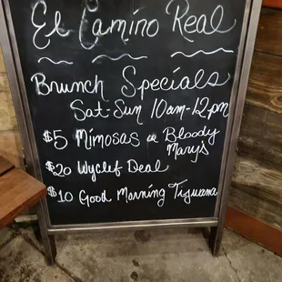 a menu for a restaurant