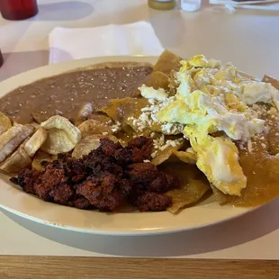 Chillaquiles with chorizo