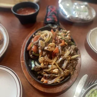 Mixed Chicken and Steaks Fajita