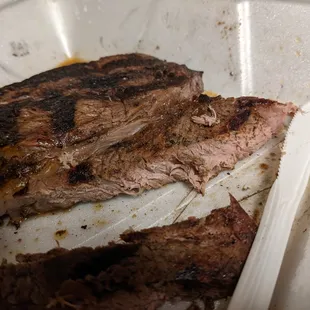 I ordered medium rare steak.  It is more like fully cooked