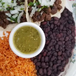 Carne Asada Taco Plate