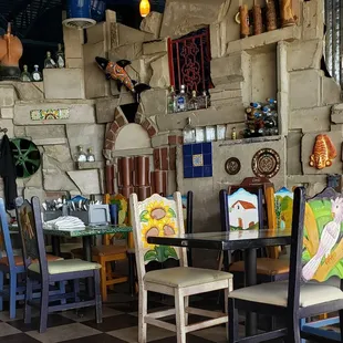 the interior of a mexican restaurant