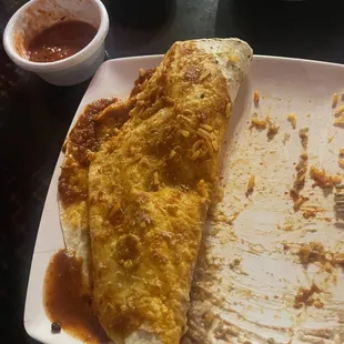Well this is supposed to be a chicken quesadilla!! It's more like a burrito they dropped.