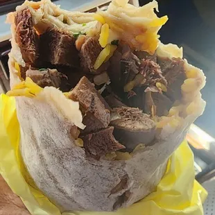 Lengua Burrito and Asada Prime