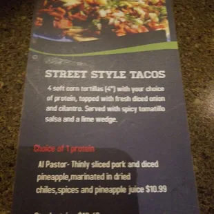 Excited to try the al pastor tacos.