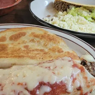 #21 combo, beef taco, beef burrito, cheese quesadilla