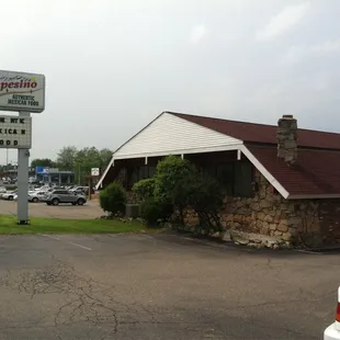 the front of the restaurant