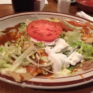 a plate of food on a table