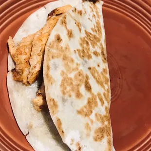 Grilled chicken quesadilla