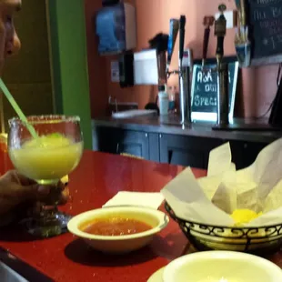 Margaritas at the bar