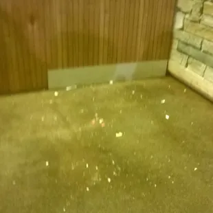 Messy Floor next to our table - see my review for details.