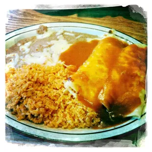 Chicken and cheese enchiladas