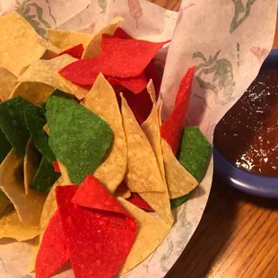 Even the dyed chips are tasty