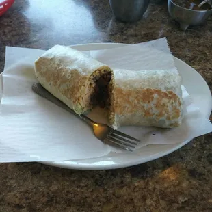 Steak and Pastor.... Yes I said steak and Pastor burrito. Delicious.