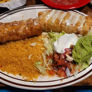 Chicken Chimichangs (specifically asked for no beans)