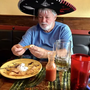 Celebrating 74 years of life with my dad. They did a wonderful job embarrassing him ! Happy Birthday Dad