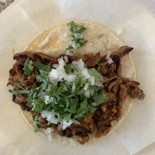 Chicken pastor taco