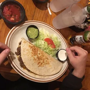 Quesadilla filled us up