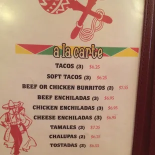A la carte