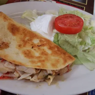 Crabmeat quesadilla