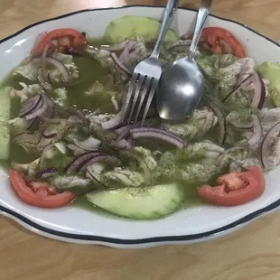 Aguachile plate