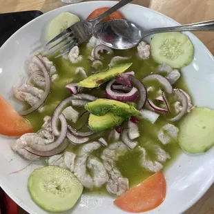 Aguachiles were so warm not good at all