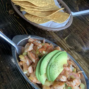 12 oz shrimp ceviche, cooked