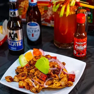 Our famous Tostada Caliente!